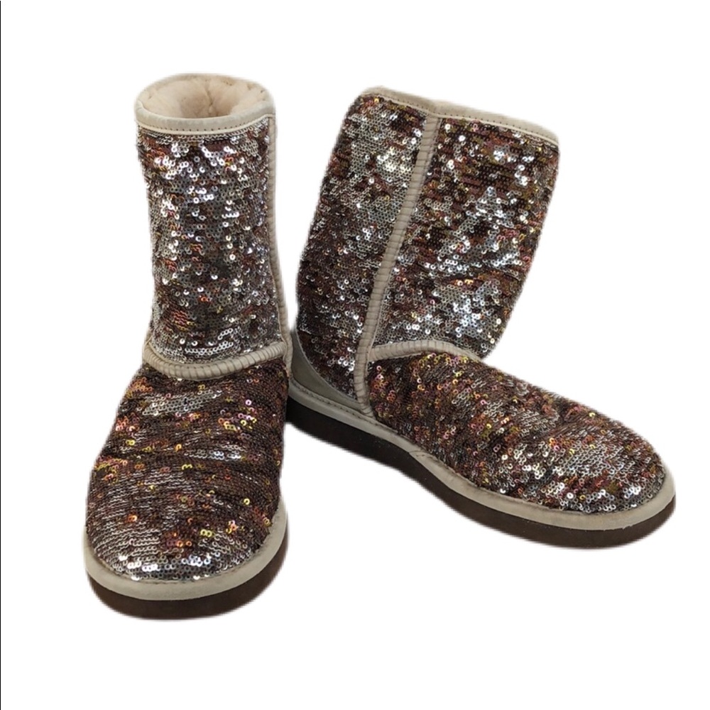 UGG Australia Multicolor Flip Sequin Boots - Picture 1 of 10